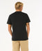 Rip Curl black short sleeve t-shirt, back view, surf clothing for men