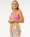 Rip Curl women's beach pants with colorful leaf pattern and drawstring waist, surf clothing