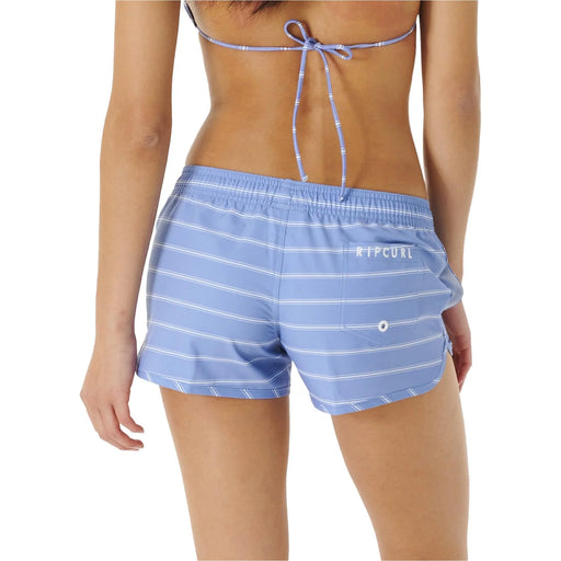 Rip Curl blue striped board shorts with back pocket