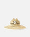 Rip Curl classic straw sun hat with wide brim and woven design, natural color.