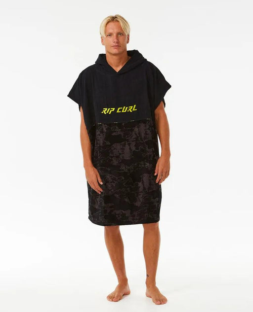 Rip Curl Combo hooded Poncho Black/Lime - Boardworx