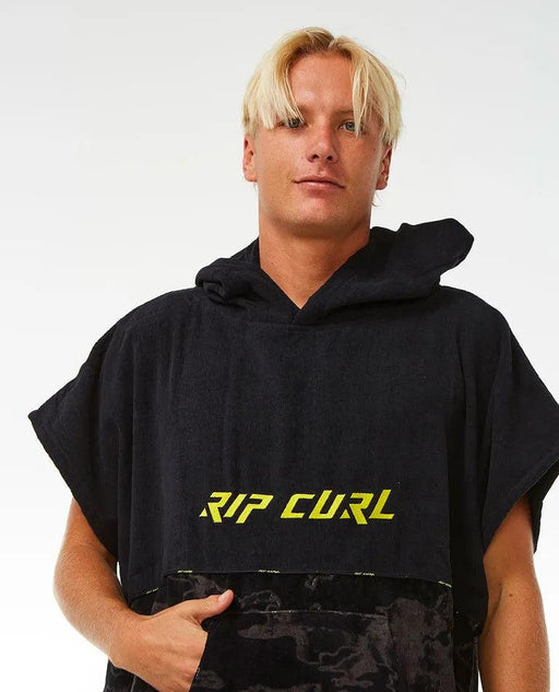 Rip Curl Combo hooded Poncho Black/Lime - Boardworx