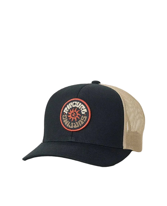 Rip Curl Custom Curve Trucker Black Khaki Cap