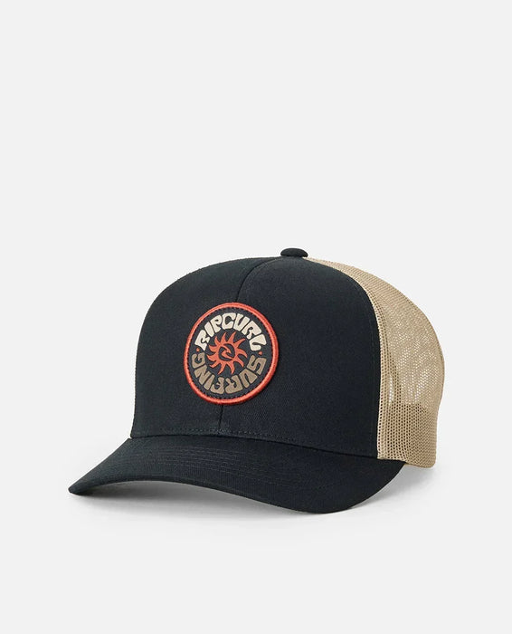 Rip Curl Custom Curve Trucker Black Khaki Cap