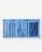 Rip Curl blue distressed denim wallet with multiple compartments and zipper pocket
