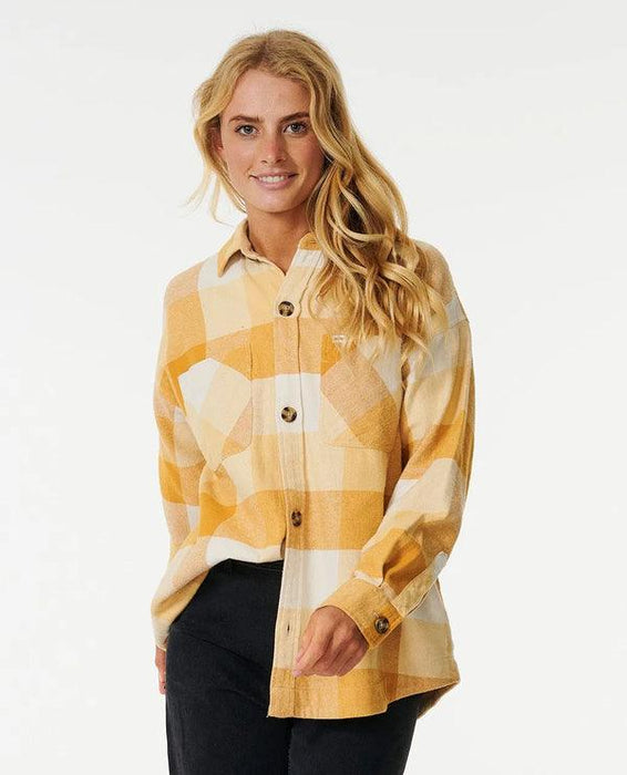 Rip Curl La Isla Flannel Shirt Gold - Boardworx