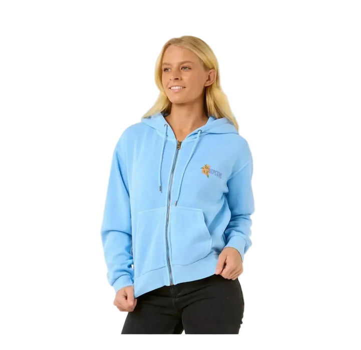 Rip Curl La Joya Relaxed Zip Thru Hoody Mid Blue