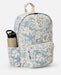 Rip Curl floral canvas backpack in blissful blue with front pocket and bottle holder