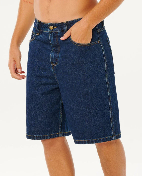 Rip Curl Nu-Dose 22 denim walkshort in true indigo, classic fit, front pockets