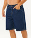 Rip Curl Nu-Dose 22 denim walkshort in true indigo, classic fit, front pockets