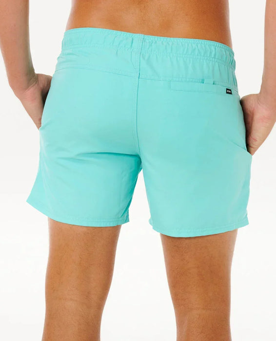 Rip Curl aqua volley watersports board shorts with back pocket, elastic waistband
