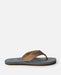 Rip Curl Oxford Bloom open toe flip flop in dark grey and brown, side view