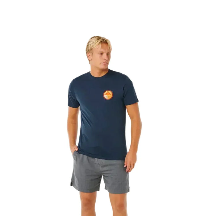 Rip Curl Pacific Rinse Stacked Tee Dark Navy