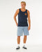 Rip Curl dark navy tank vest, Pacific Rinse design, surf clothing for men