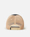 Rip Curl Revival trucker cap in black and beige mesh with adjustable snapback