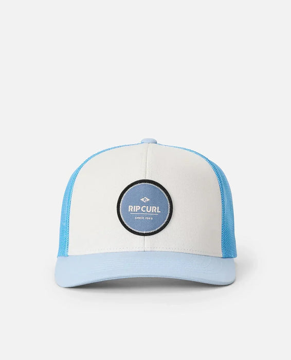 Rip Curl Routine Curve Trucker Cap Bone Blue