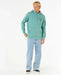 Rip Curl Search Icon blue lagoon hoody surf clothing with chest logo, worn by man