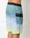 Rip Curl boardshorts blue lagoon gradient, black waistband, back pocket, surf swimwear