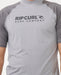 Rip Curl Shock UPF50 short sleeve grey marle rash vest for watersports