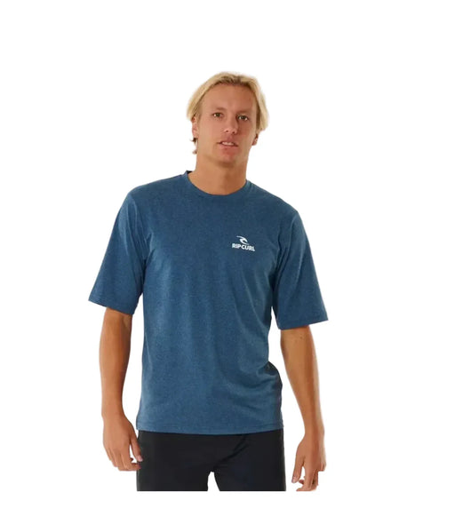 Rip Curl Stack UPF Short Sleeve Rash Vest Navy Marle