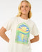 Rip Curl Sun and Sea Relaxed Tee in bone, graphic surf clothing for women