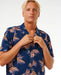 Rip Curl Surf Revival Floral Short Sleeve Shirt Washed Navy - Boardworx