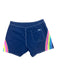 Rip Curl dark navy boardshorts with rainbow side stripes and back pocket