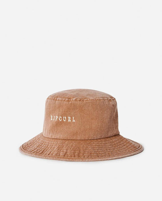 Rip Curl Washed UPF Mid Brim Hat Washed Brown - Boardworx