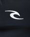 Rip Curl black UPF short sleeve rash vest with white wave logo, surf clothing