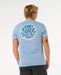 Rip Curl Wettie Passage Icon faded denim blue surf t-shirt with large back logo print