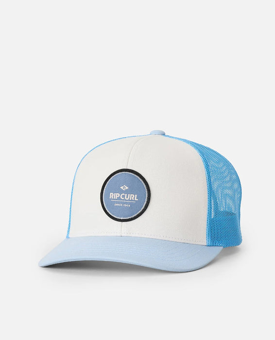 Rip Curl Routine Curve Trucker Cap Bone Blue