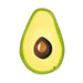 Slowtide avocado-shaped beach towel with green and yellow design, water sports accessory