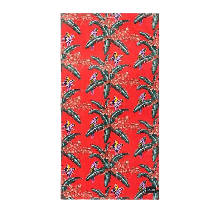 Round Beach Towel Jungle Parrot Pair