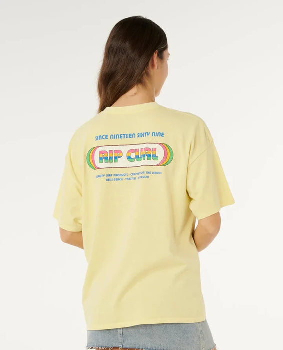 Rip Curl Surf Revival Heritage Tee Pastel Yellow