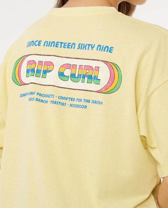 Rip Curl Surf Revival Heritage Tee Pastel Yellow