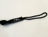 TSL black windsurfing sail uphaul rope with loop on white background