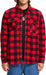 Volcom red and black checked fleece shirt, button up, outdoor surf clothing