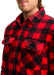 Volcom red and black check fleece shirt with chest pockets, outdoor surf clothing