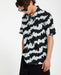 Volcom Multifarious shirt in Carolina blue with bold black abstract pattern, surf clothing