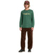 Volcom long sleeve tee in vineyard green with logo, surf clothing for men