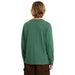 Volcom green long sleeve tee, back view, surf clothing for watersports enthusiasts