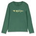 Volcom green long sleeve tee with yellow logo, surf clothing for watersports