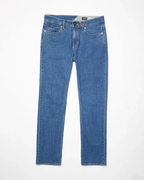 Volcom Solver blue denim jeans, straight fit, surf clothing