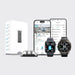 WOO 4.0 kiteboard sensor package with tracker, smartphone apps, and smartwatch displays
