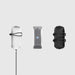 WOO 4.0 kiteboard sensor package with black and white mounts, grey device in center