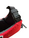 Yak Kallista 50N red buoyancy aid with adjustable black shoulder strap, close-up view