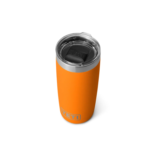 YETI Rambler 10oz Tumbler King Crab Orange insulated drinkware with clear lid