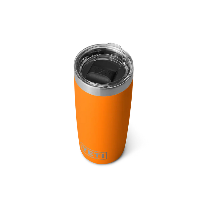 YETI Rambler 10oz Tumbler King Crab Orange insulated drinkware with clear lid