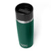YETI Rambler 16 oz Travel Bottle Black Forest Green angled view