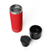 Yeti Rambler 16oz red travel bottle with open HotShot cap, insulated drinkware